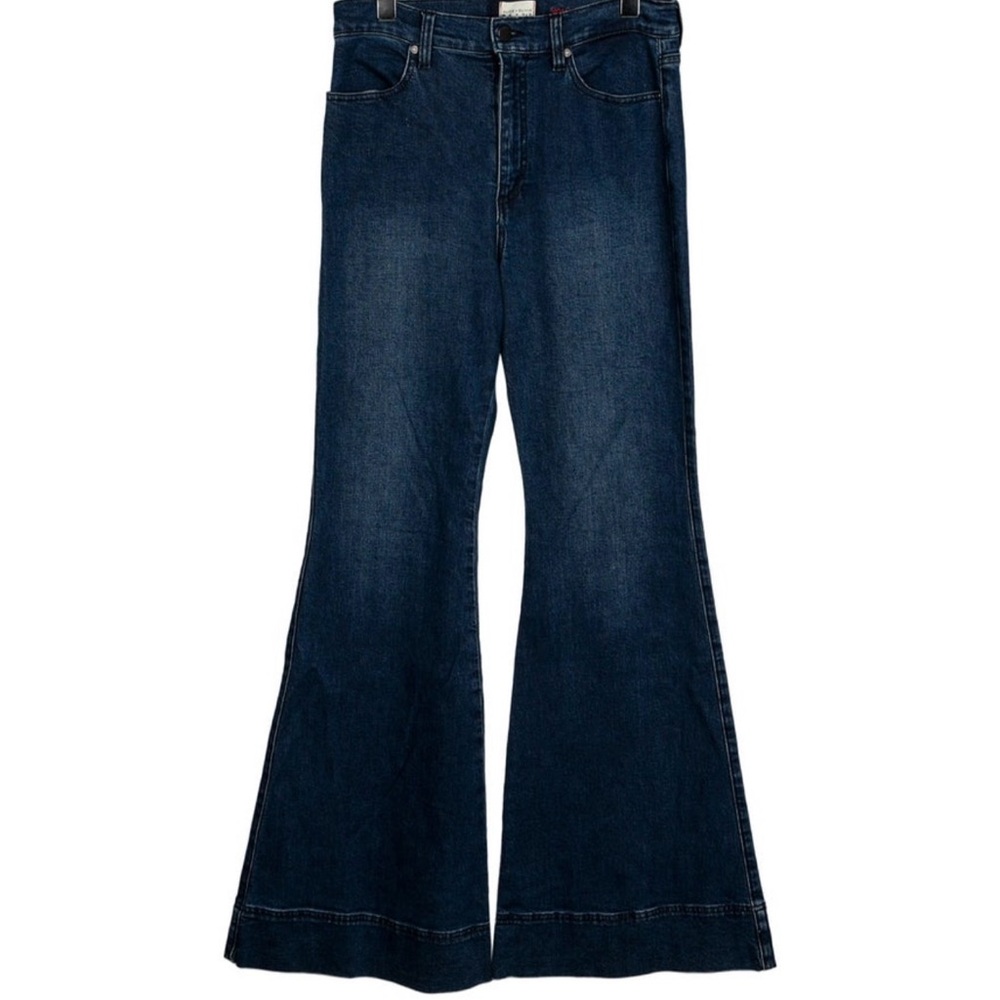 Alice + Olivia Dark Blue Wide Leg Jeans